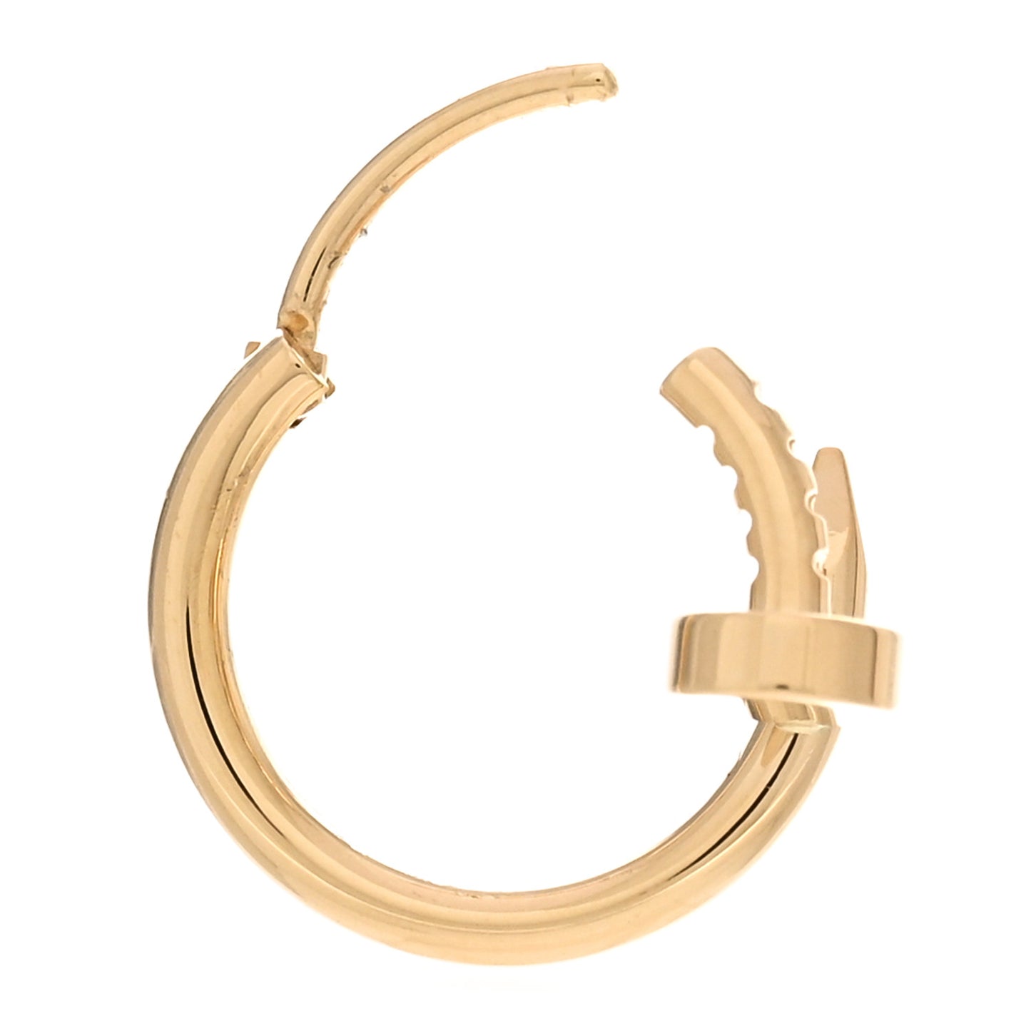 18K Yellow Gold Juste Un Clou Single Hoop Earring