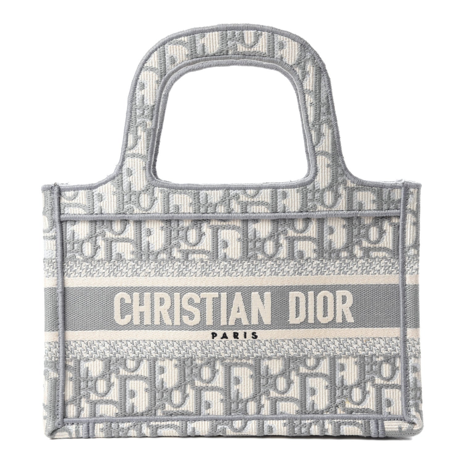 Christian Dior Oblique Mini Book Tote Grey Multicolor 1 of 10