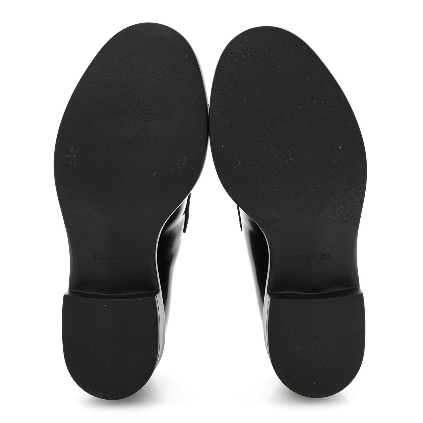 Spazzolato Metal Triangle Logo 50mm Loafers 36 Black