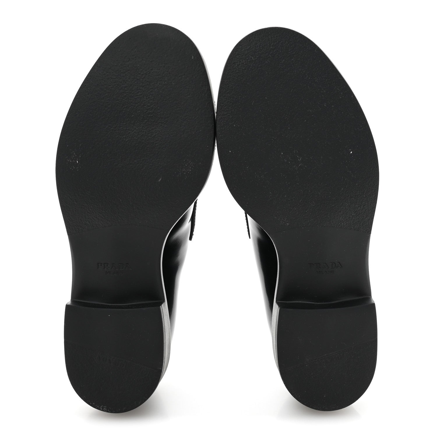 Prada Spazzolato Metal Triangle Logo 50mm Loafers 36 Black 6 of 10