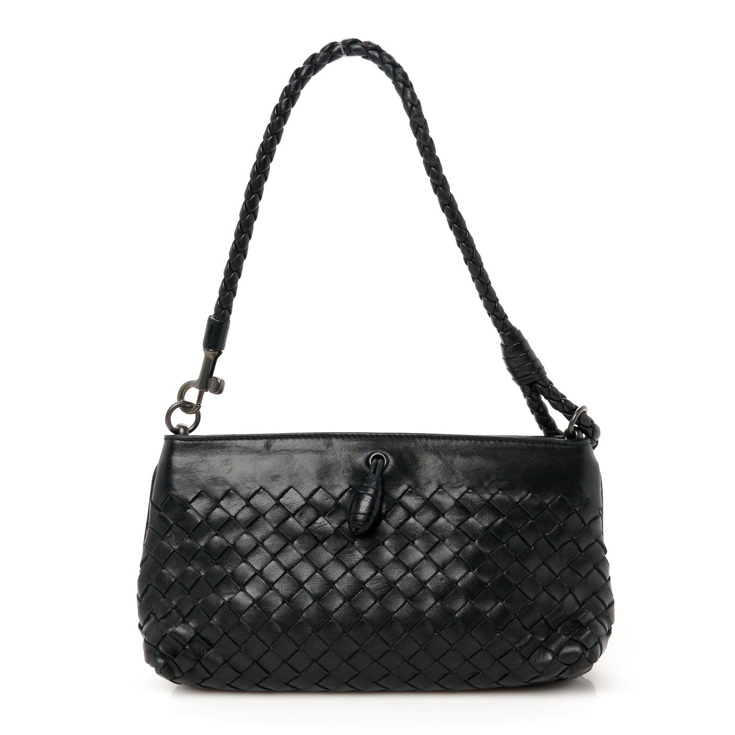Bottega Veneta Nappa Intrecciato Mini Shoulder Bag Black 1 of 11
