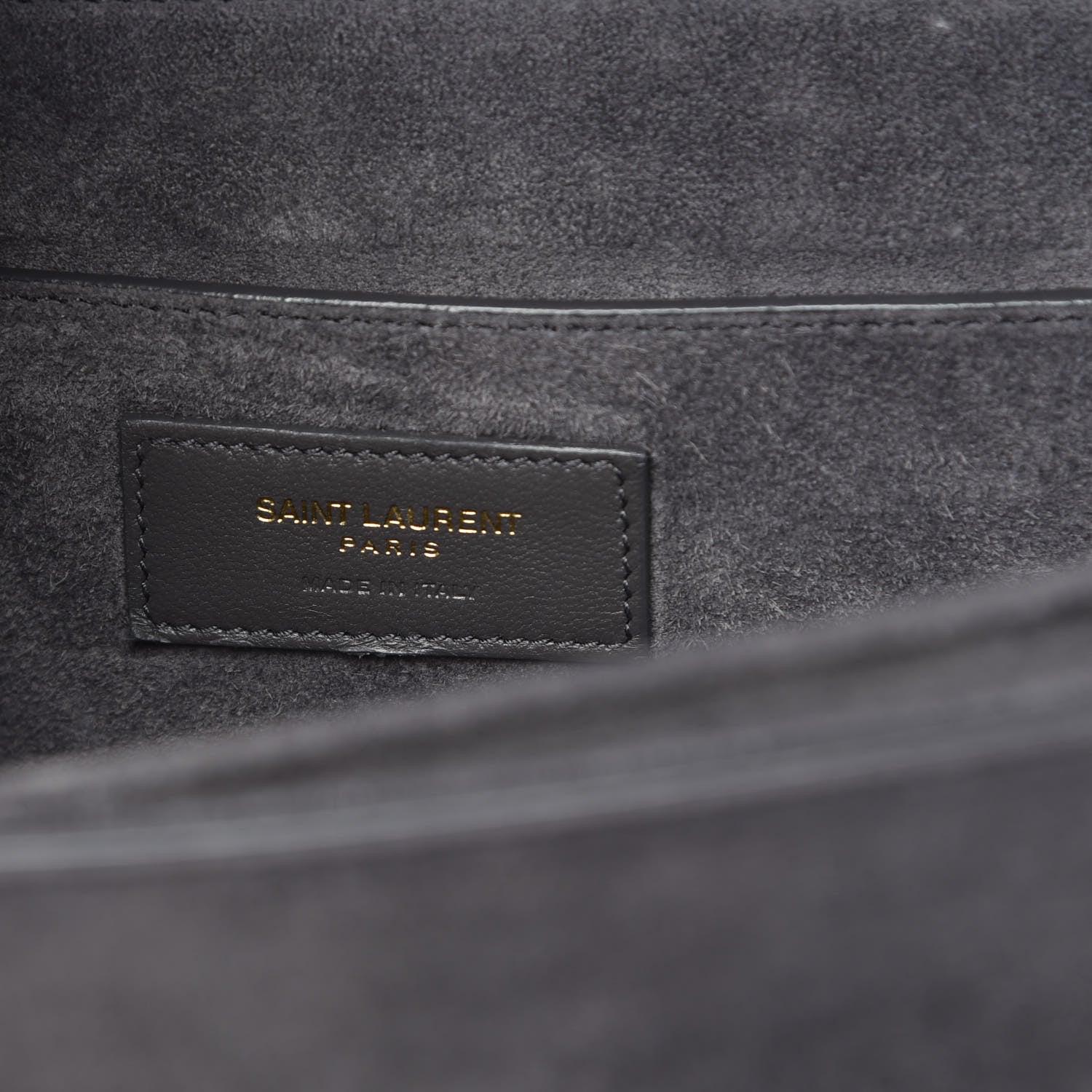 Saint Laurent Smooth Calfskin Suede Medium Bellechasse Grey 8 of 11