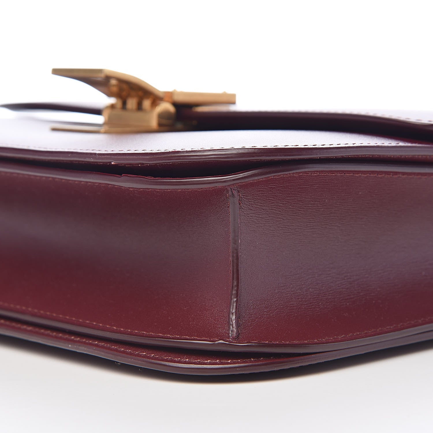 Celine Box Calfskin Medium Classic Box Flap Bag Burgundy 11 of 12