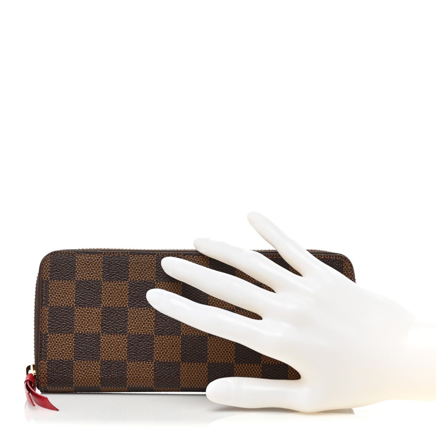 Damier Ebene Clemence Wallet Cherry