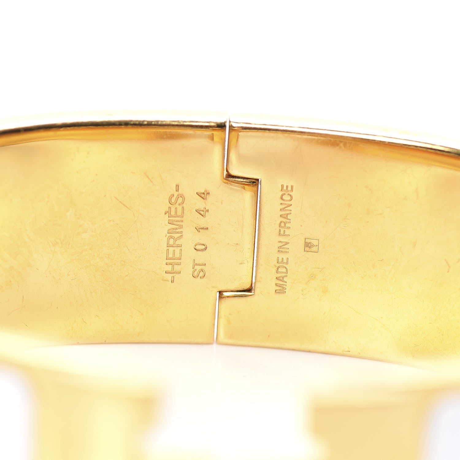 Hermes Enamel Wide Clic Clac H Bracelet GM White 5 of 7