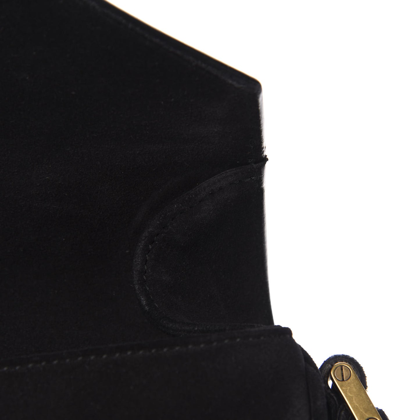 Suede Y Studs Crossbody Bag Black