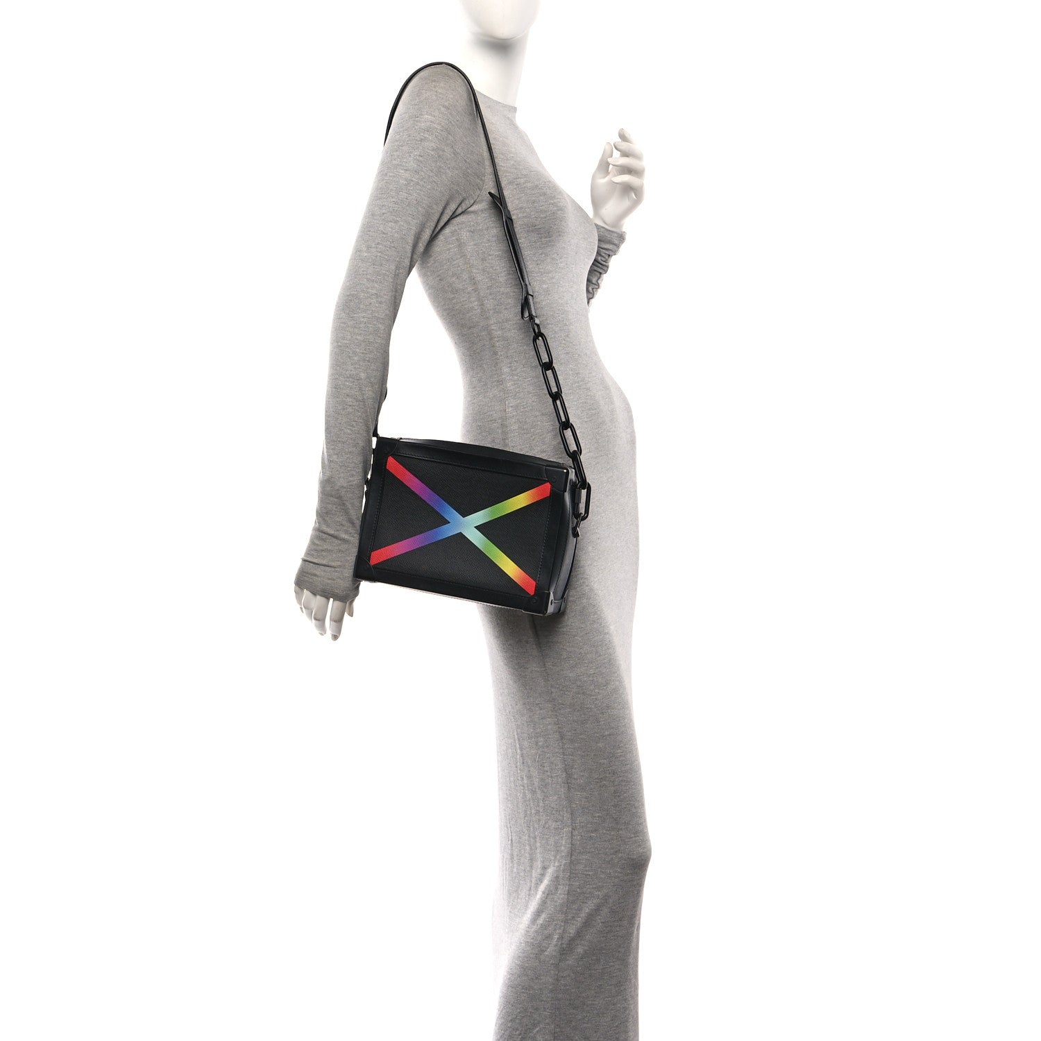 Louis Vuitton Taiga Rainbow Mini Soft Trunk Black 2 of 10
