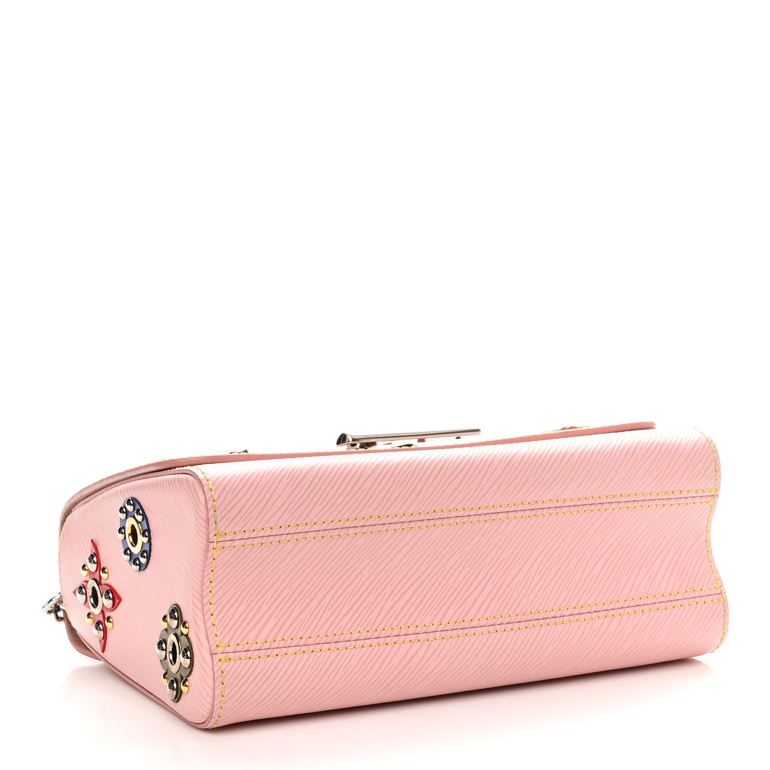 Louis Vuitton Epi Mechanical Flowers Twist Shoulder Bag MM Rose Ballerine 3 of 9