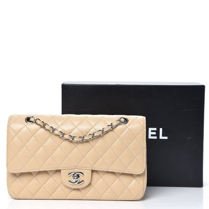 Chanel Caviar Quilted Medium Double Flap Beige 13 of 16