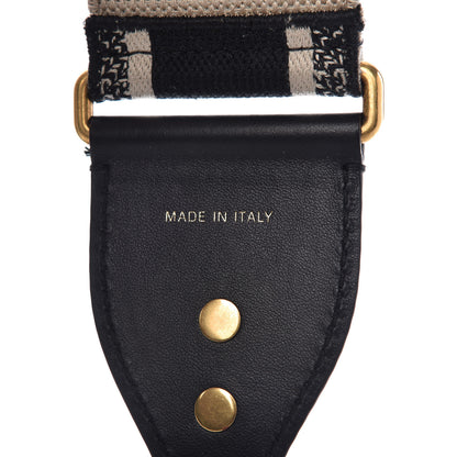 Christian Dior Canvas Embroidered Shoulder Strap Black 3 of 3