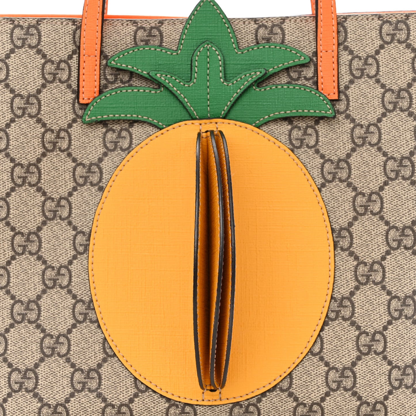 GG Supreme Monogram Kids Pineapple Tote