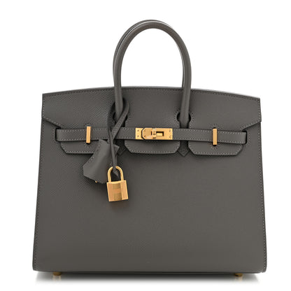 Hermes Epsom Birkin Sellier 25 Gris Meyer 1 of 12