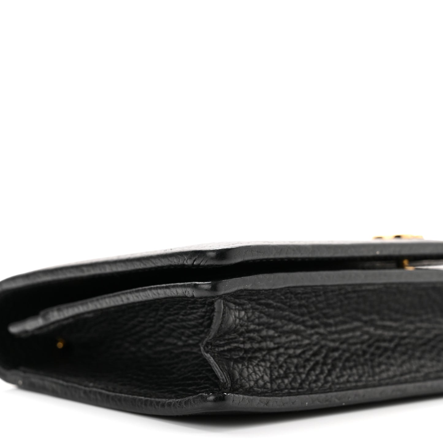Calfskin Mini GG Marmont Chain Wallet Black
