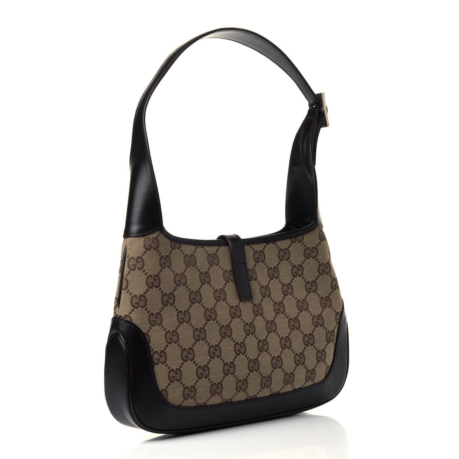 Gucci Monogram Web Small Jackie O Hobo Dark Brown 2 of 4