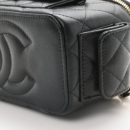 Chanel Caviar Quilted Polly Pocket East West Top Vanity With Chain Black 9 of 10