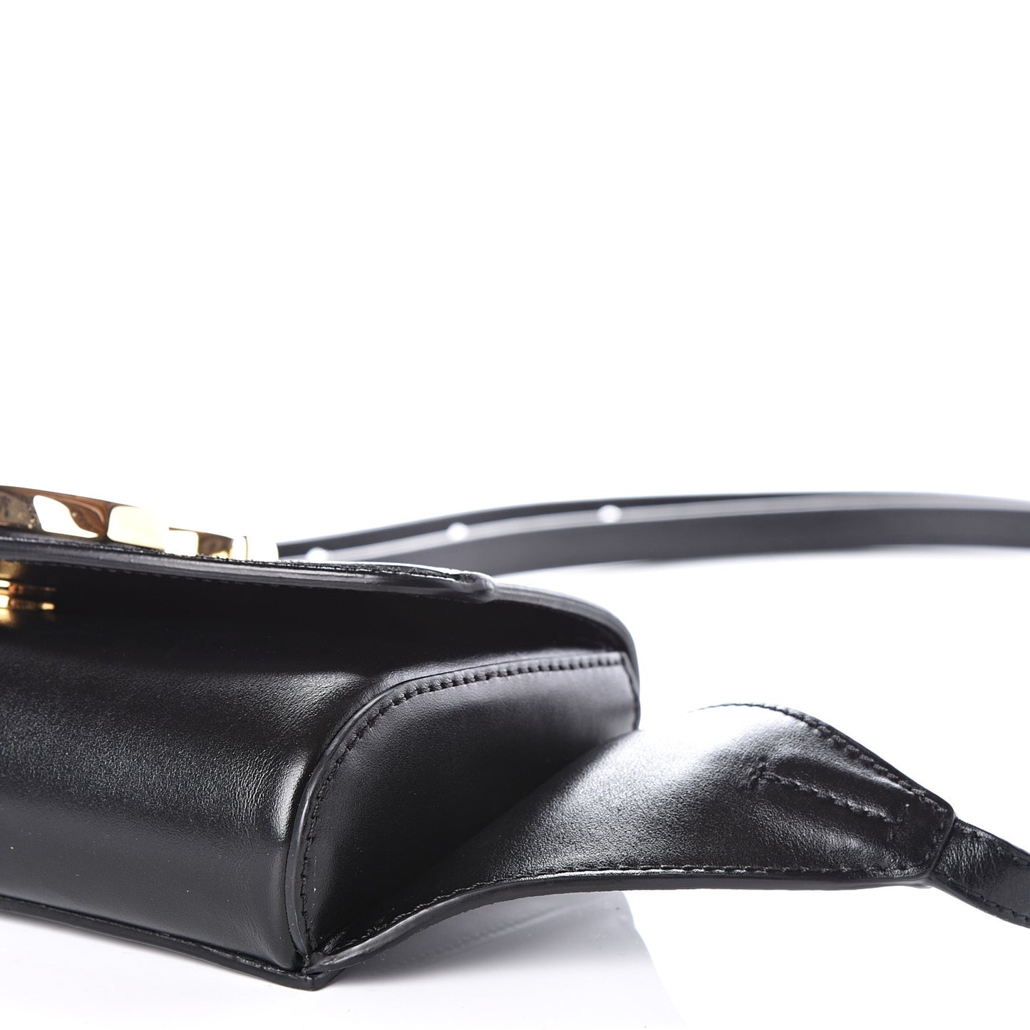 Calfskin Suede C Belt Bag Black