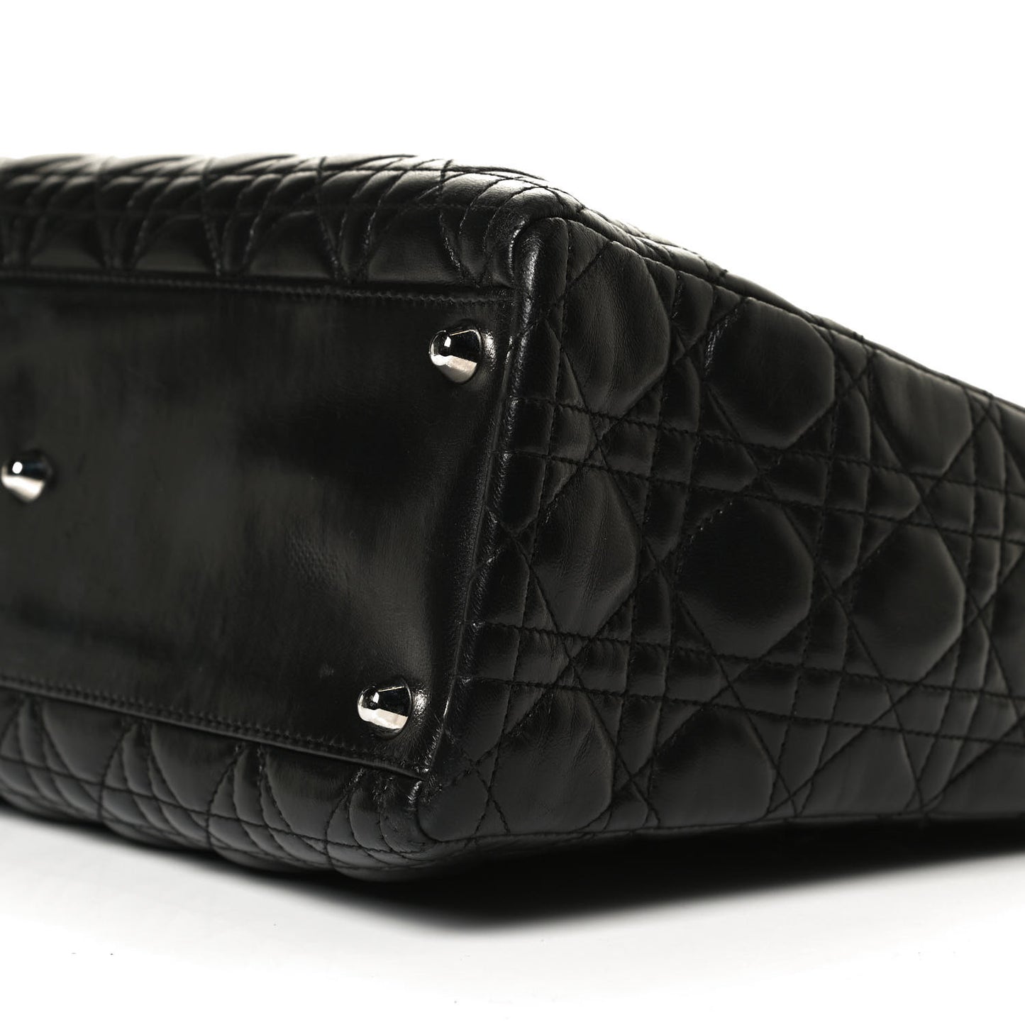 Lambskin Cannage Large Lady Dior Black