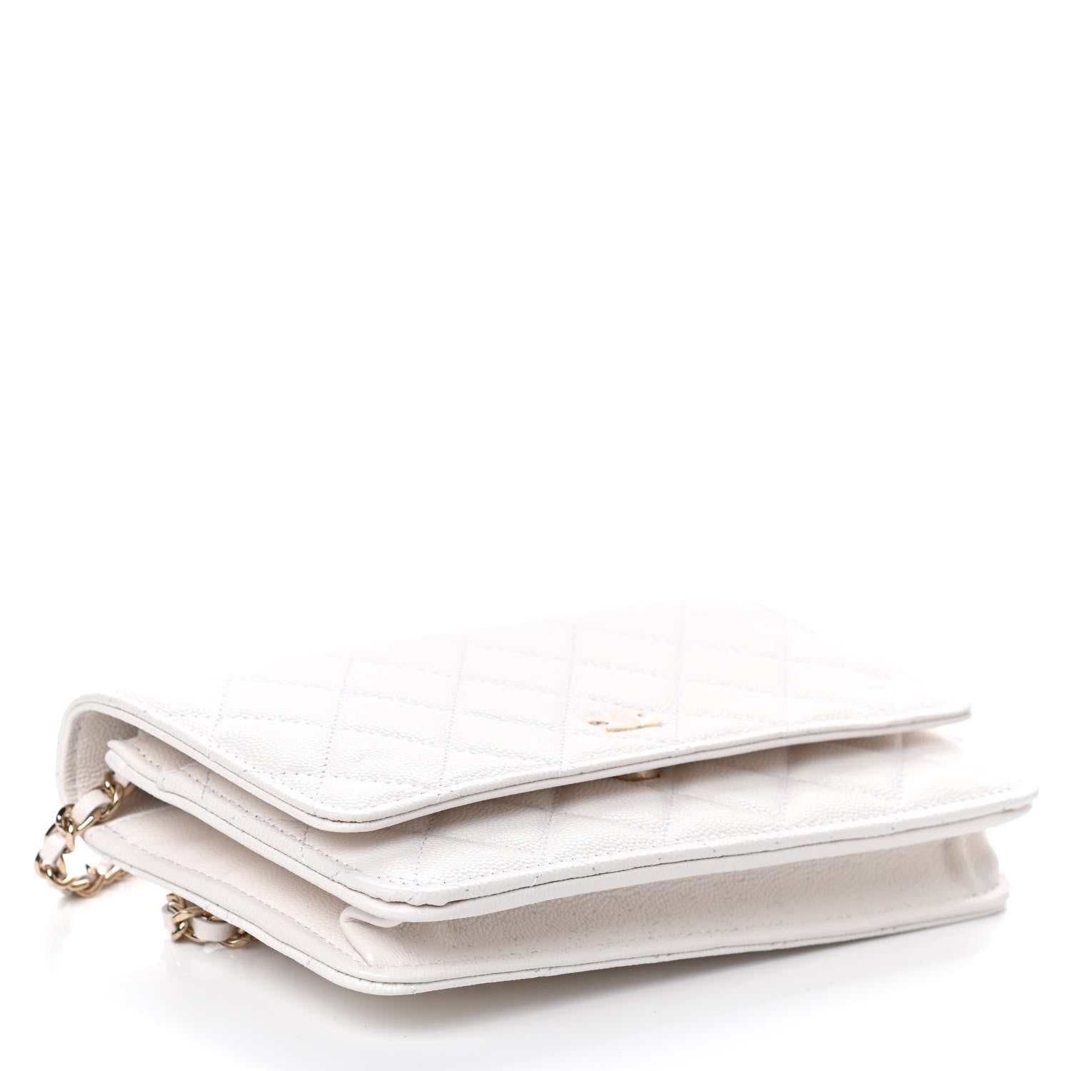 Chanel Caviar Quilted Wallet On Chain WOC White 4 of 11