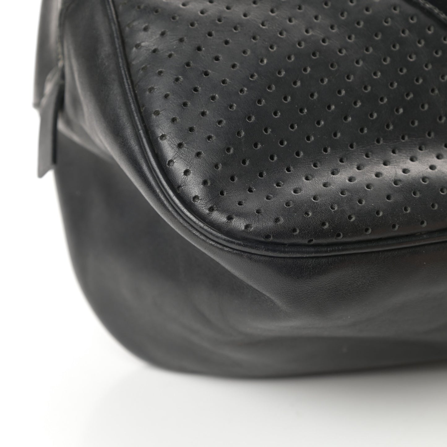 Vitello Drive Perforated Bowling Bag Black