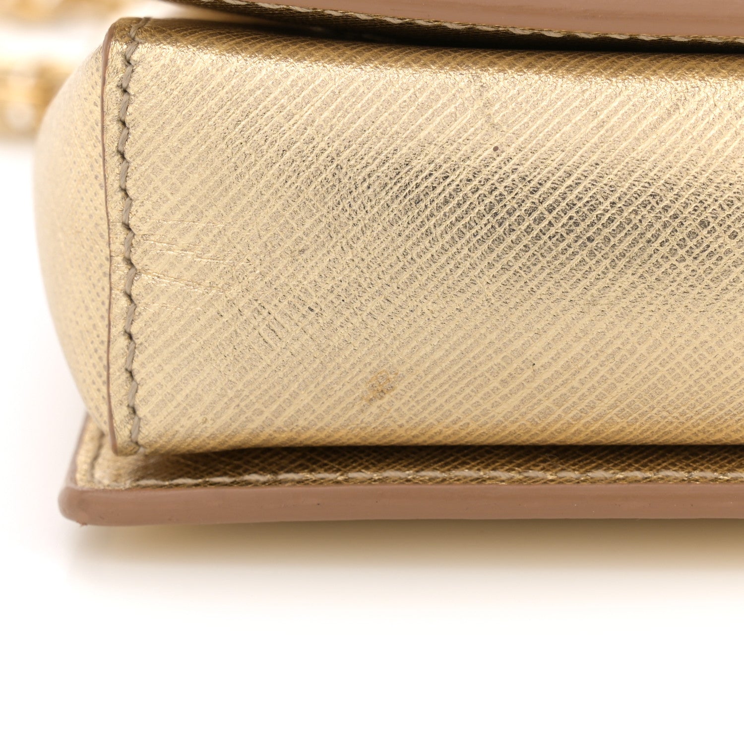 Salvatore Ferragamo Printed Calfskin Ginny Crossbody Bag Gold 15 of 16
