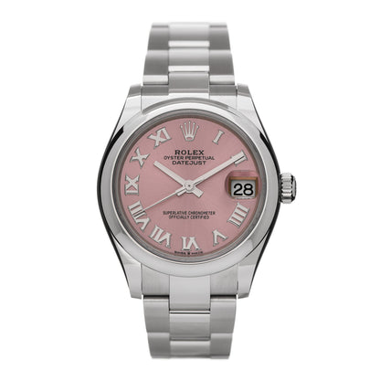 Rolex Stainless Steel 31mm Oyster Perpetual Datejust Watch Pink Roman 278240 1 of 5