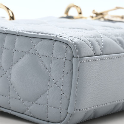 Christian Dior Lambskin Cannage Medium Lady D-Joy Light Blue 9 of 11