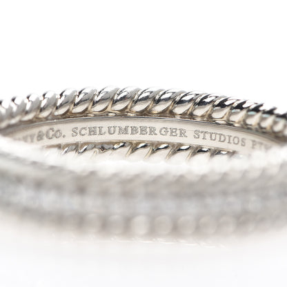 Tiffany Platinum Diamond Schlumberger Rope Two-Row Ring 56 7.5 4 of 6