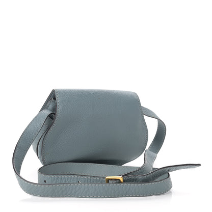 Chloe Calfskin Mini Marcie Round Crossbody Bag Rainy Blue 2 of 10