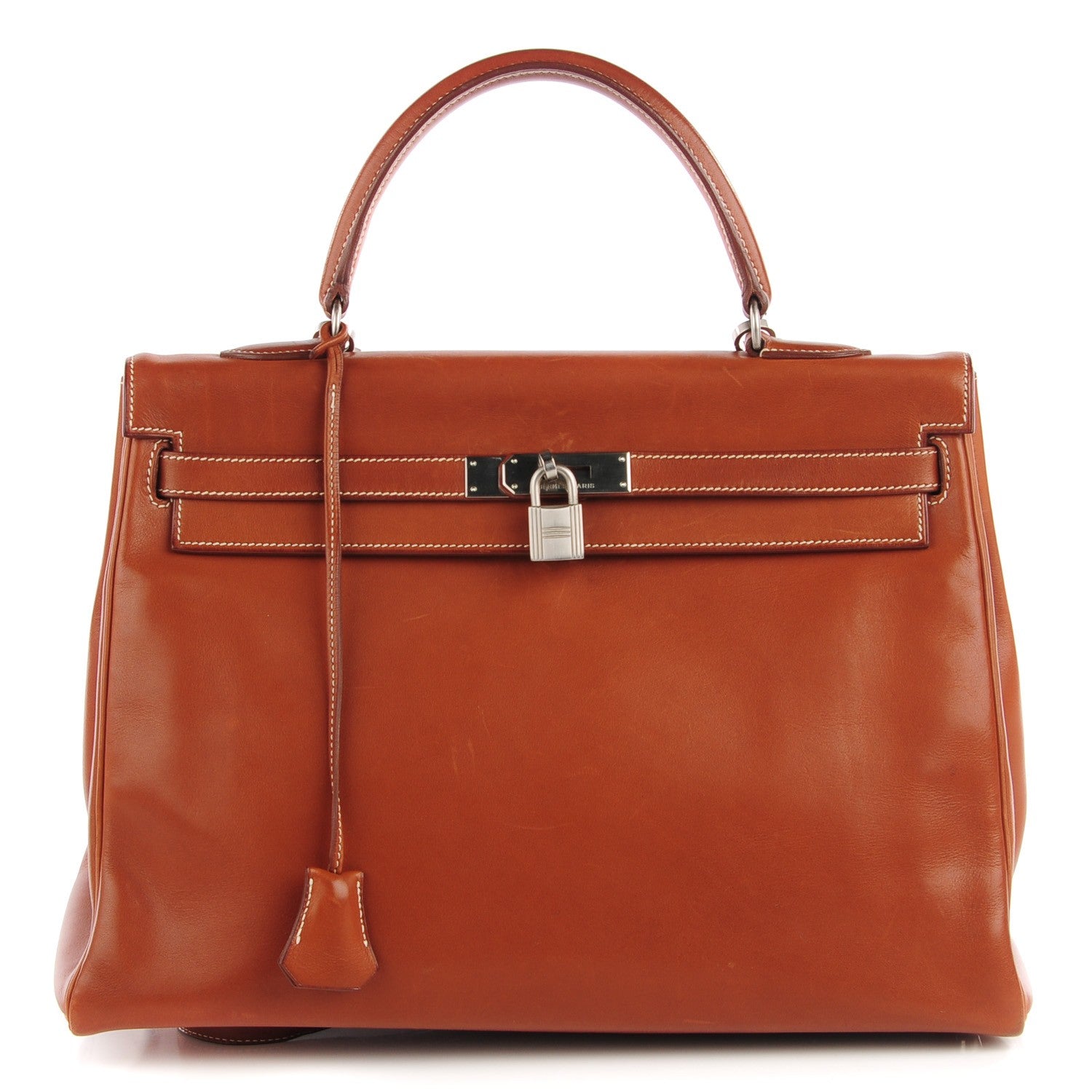 Hermes Natural Barenia Kelly Retourne 35 Fauve 1 of 23