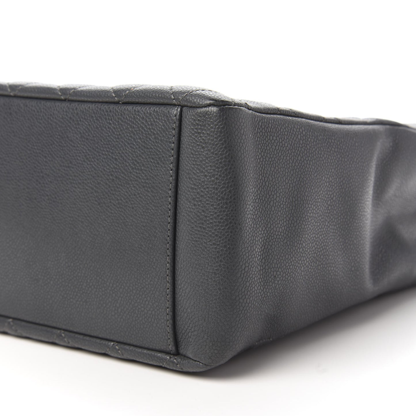 Caviar Quilted Grand Shopping Tote GST Dark Grey