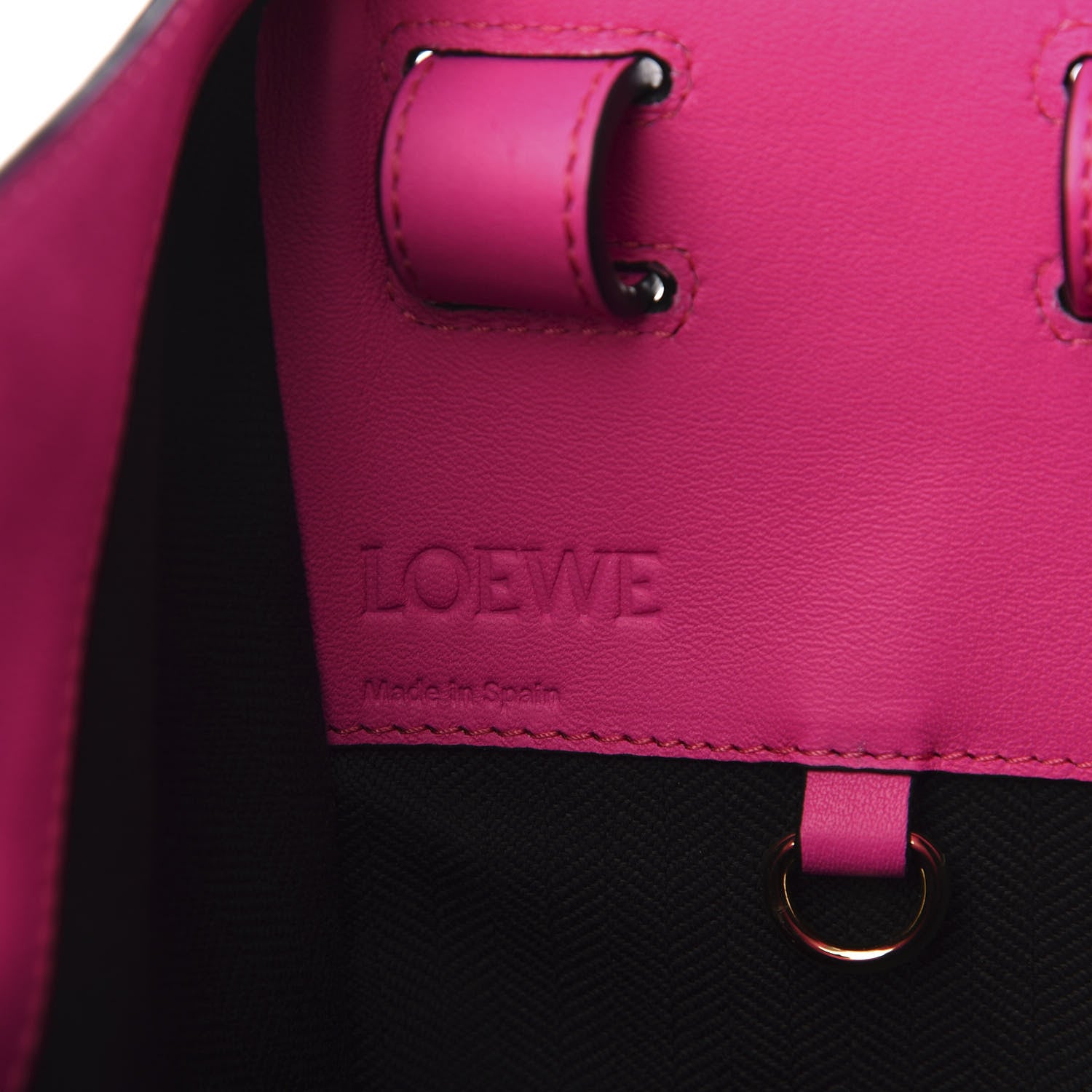 Loewe Calfskin Small Hammock Shoulder Bag Shocking Pink White 7 of 9