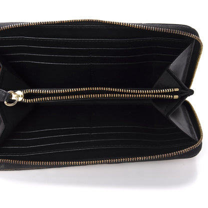 Burberry Calfskin Haymarket Check Elmore Zip Around Wallet Black 5 of 7