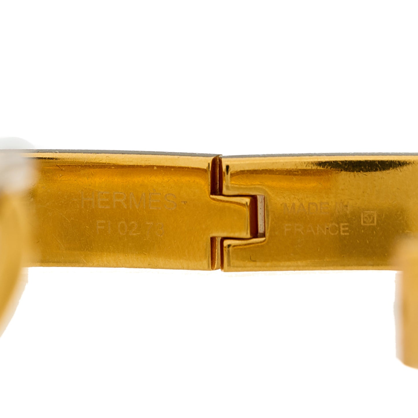 Enamel Mini Farandole Clic Chaine D'Ancre Bracelet Or White