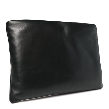 Saint Laurent Lambskin Large Puffy Pouch Black 3 of 8