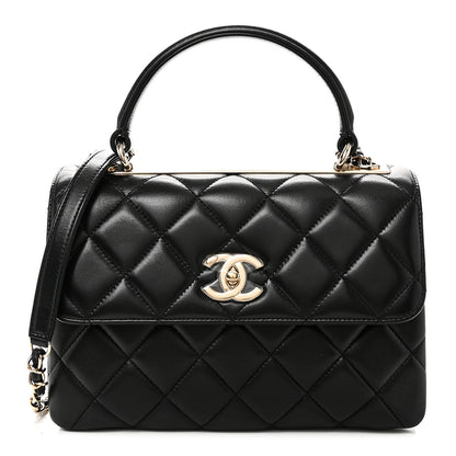 Chanel Lambskin Quilted Small Trendy CC Dual Handle Flap Bag Black 1 of 9