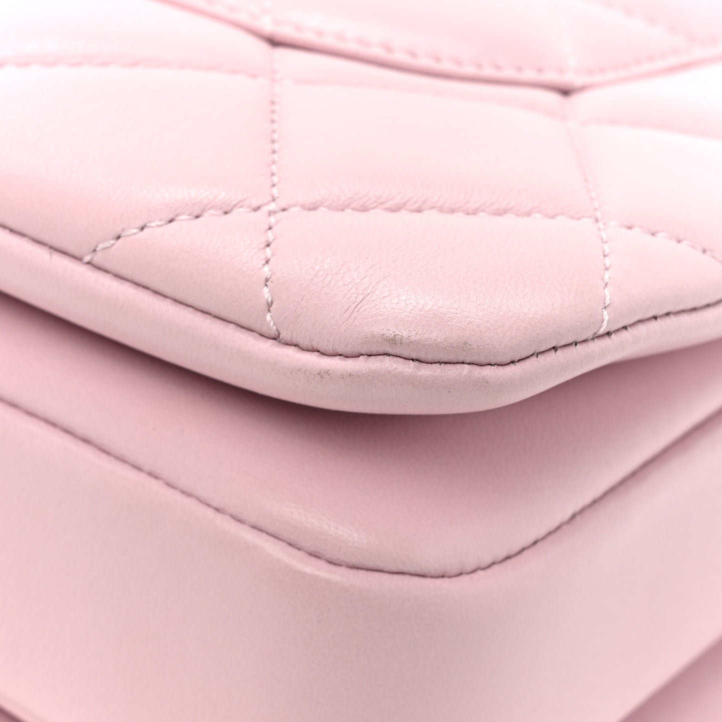 Lambskin Quilted Small Trendy CC Flap Dual Handle Bag Light Pink