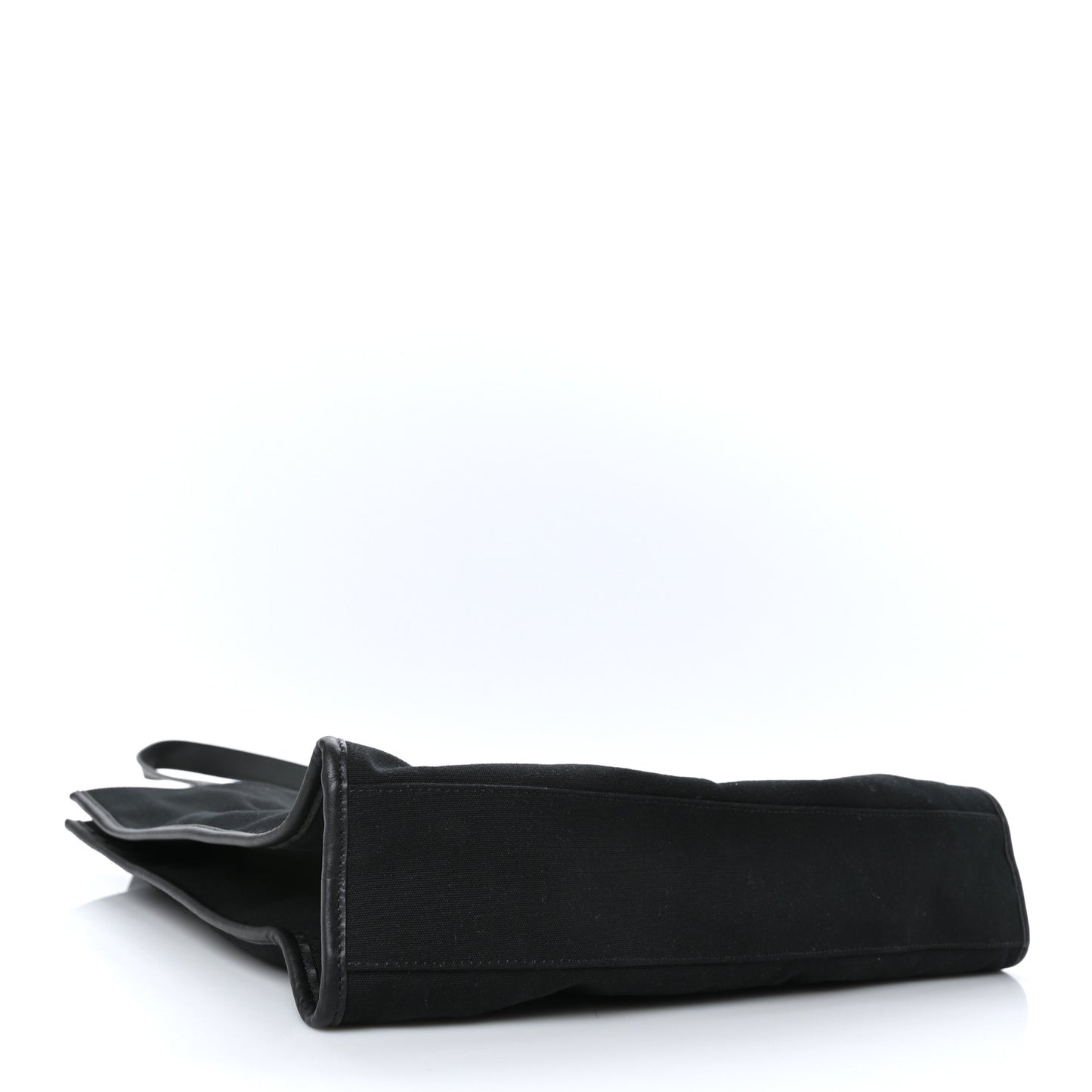 Canvas Stamp Patch Tote Black Brown