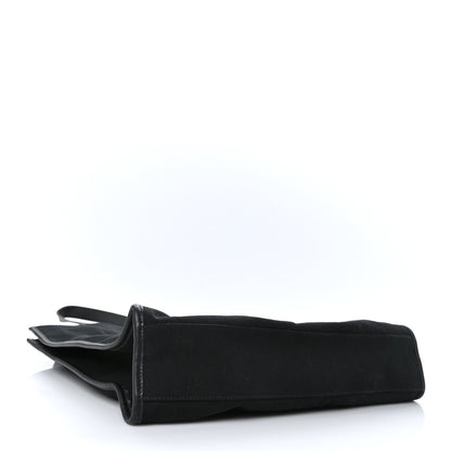 Fendi Canvas Stamp Patch Tote Black Brown 3 of 9