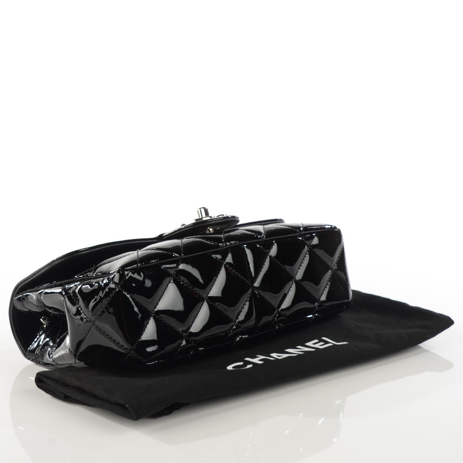 Chanel Patent Quilted Small Coco Shine Flap Black 4 of 7