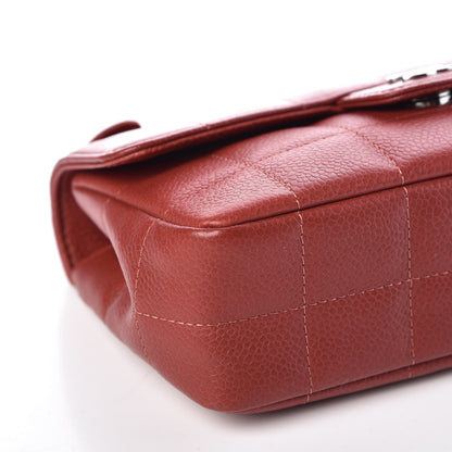 Chanel Caviar Mini Chocolate Bar Camellia Flap Red 5 of 12