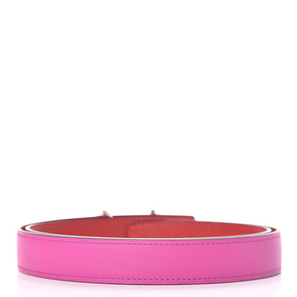 Hermes Swift Epsom 24mm Gamma Belt 85 Magnolia Rouge Casaque 3 of 7