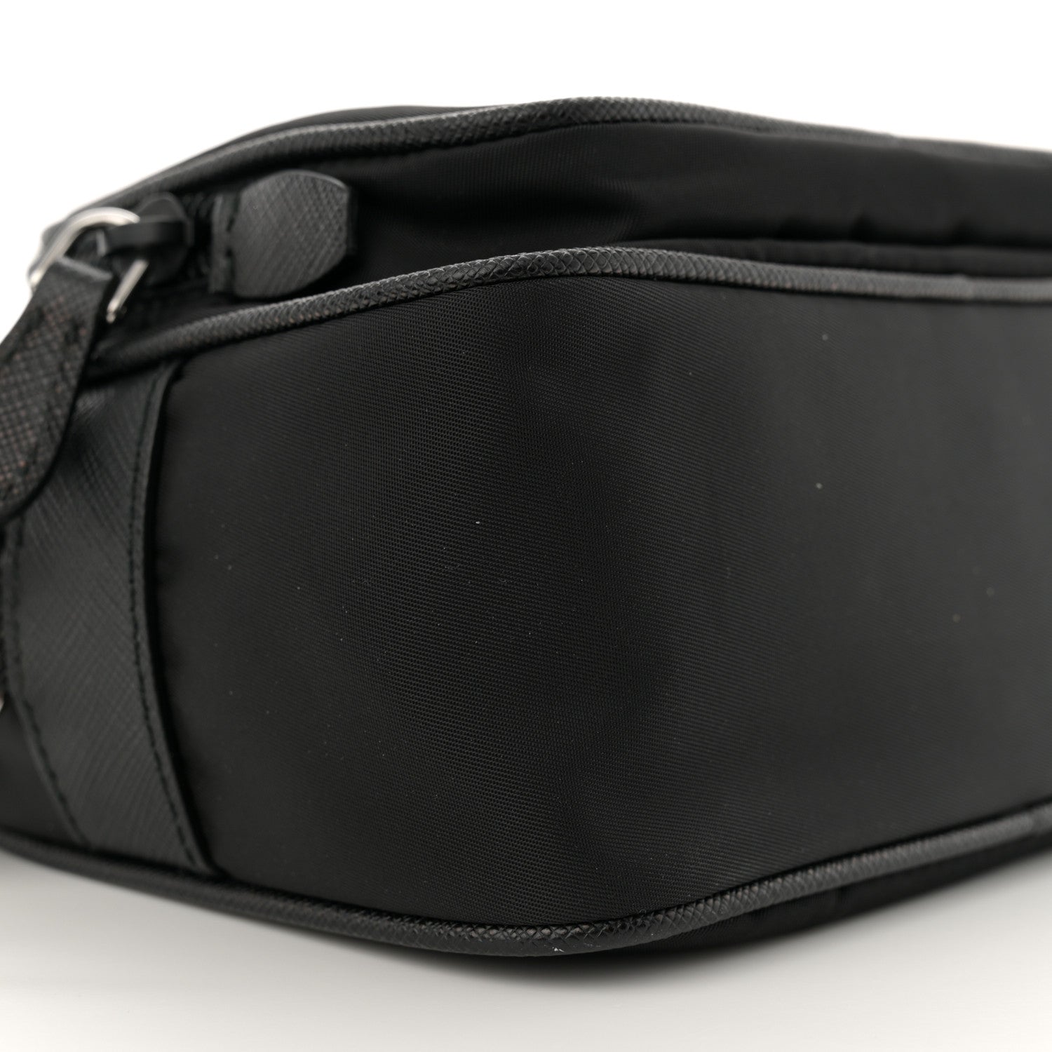 Prada Tessuto Saffiano Brique Crossbody Messenger Bag Black 8 of 9
