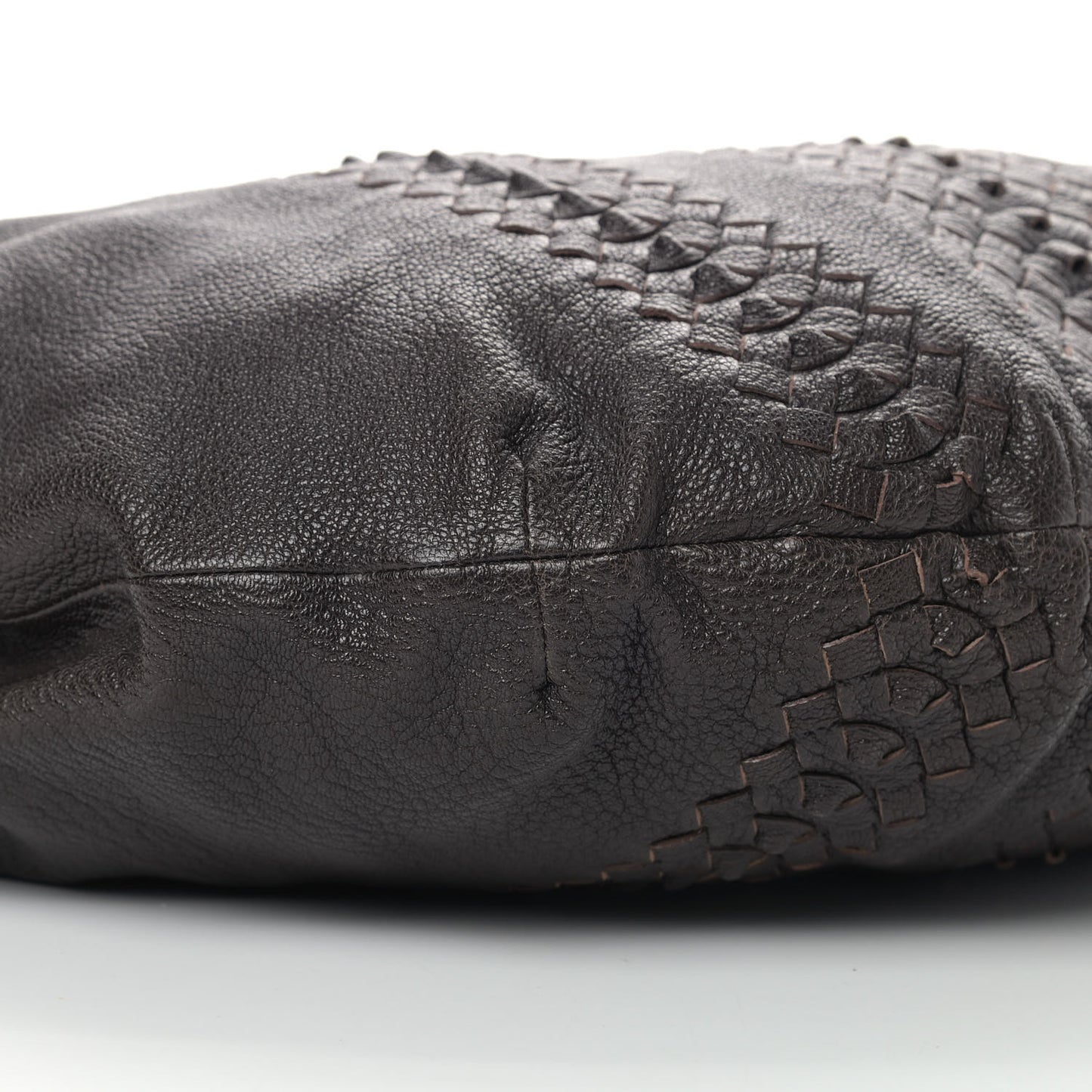 Cervo Deerskin Woven Hobo Ebano
