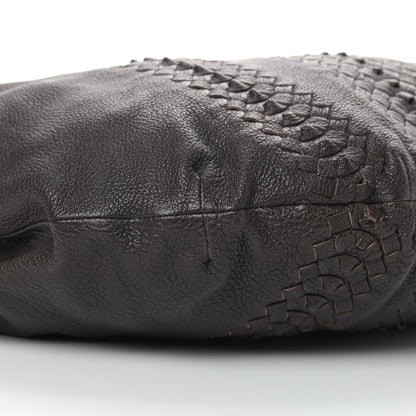Bottega Veneta Cervo Deerskin Woven Hobo Ebano 6 of 11