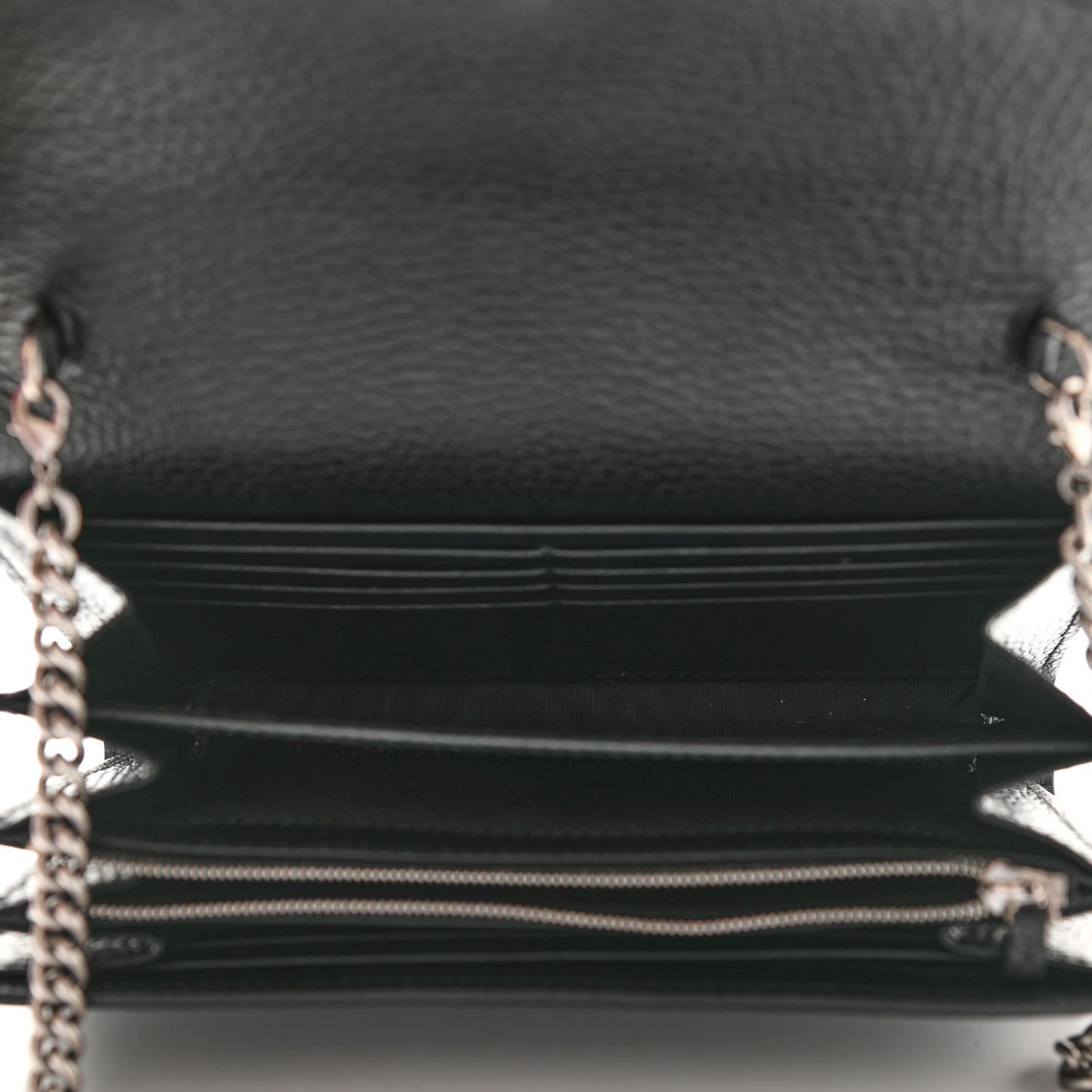 Calfskin Mini Dionysus Chain Wallet Black