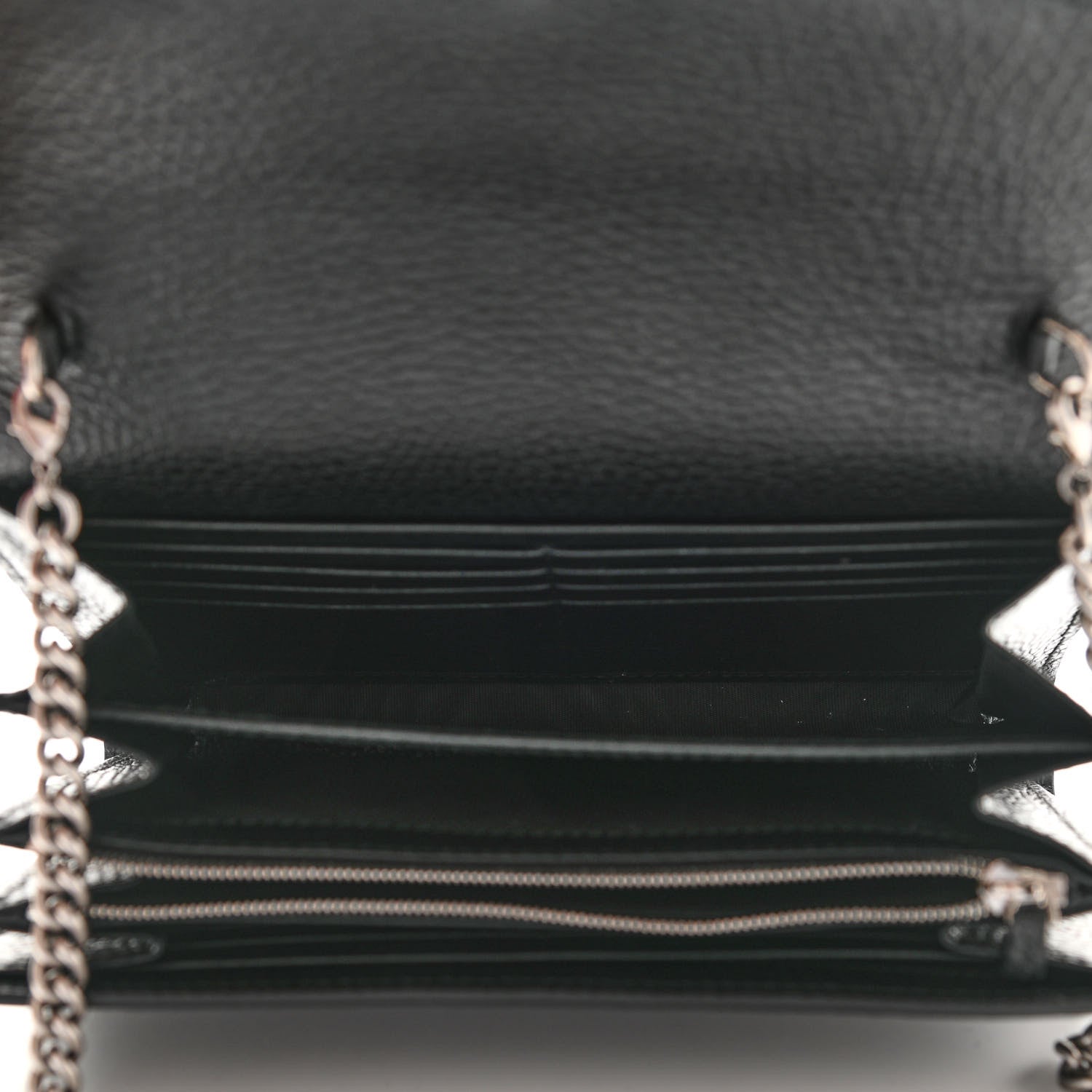 Gucci Calfskin Mini Dionysus Chain Wallet Black 4 of 11