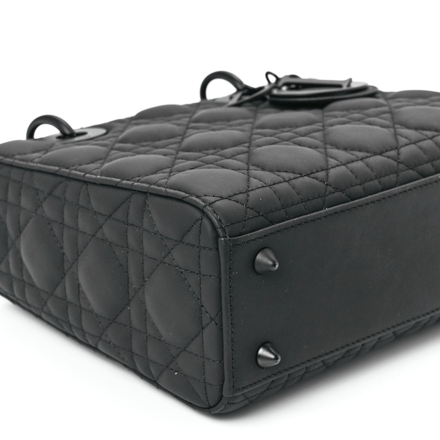Ultra Matte Calfskin Cannage Small My ABCDior Lady Dior Black