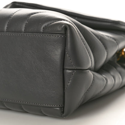 Saint Laurent Calfskin Y Quilted Monogram Small Loulou Chain Satchel Storm 11 of 11