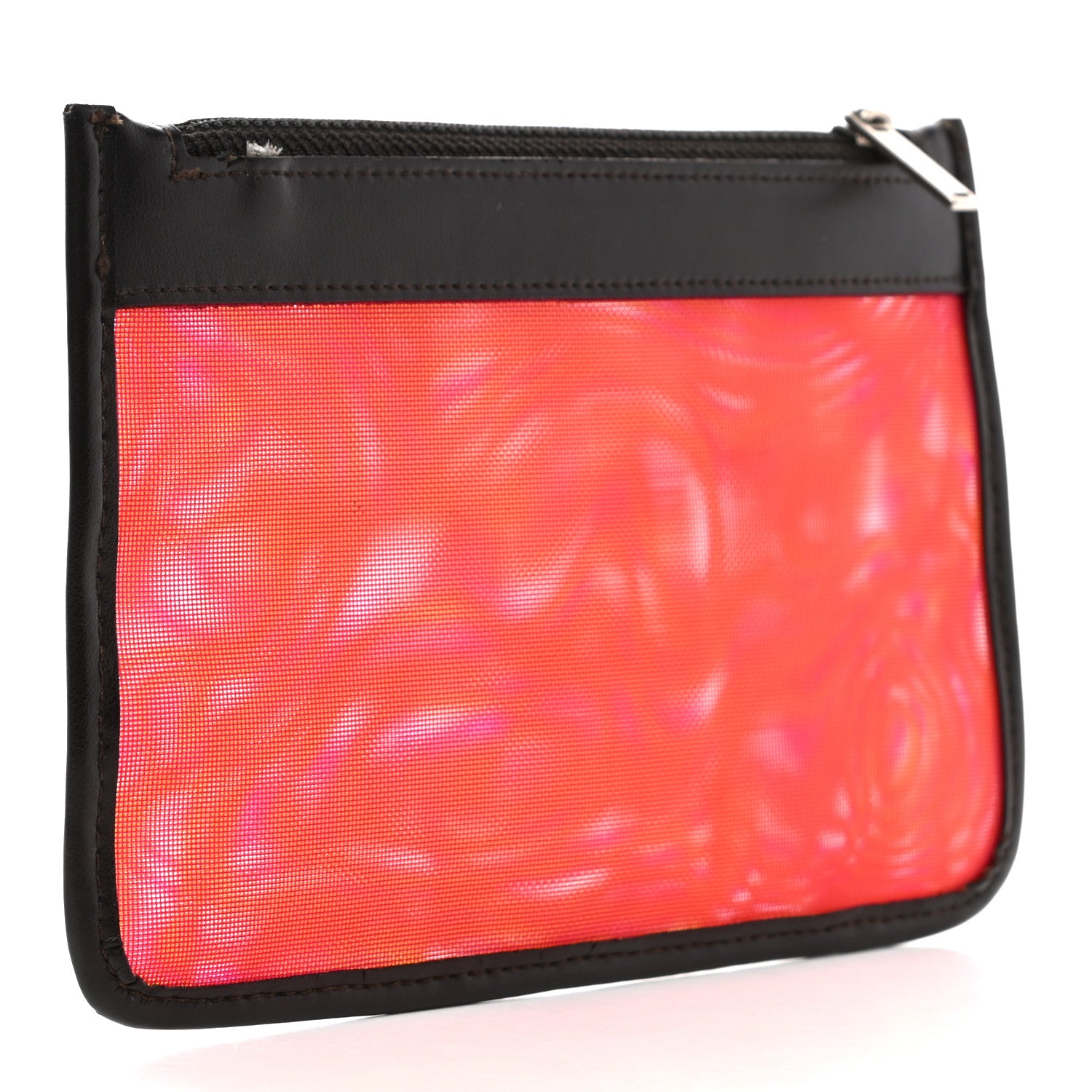 Chanel Mesh Lambskin Pouch Pink Black 3 of 9