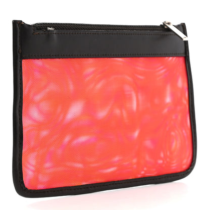 Chanel Mesh Lambskin Pouch Pink Black 3 of 9